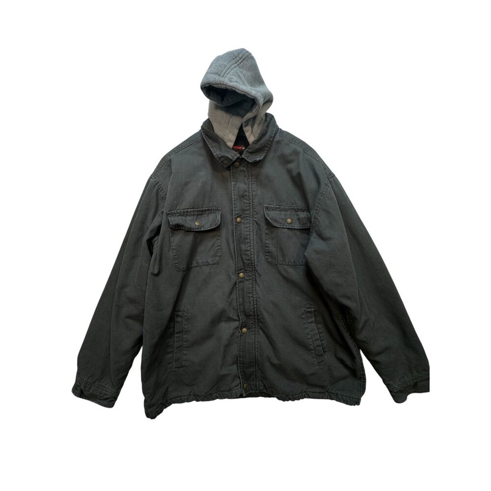 Wolverine Mens Utility Hooded Jacket Size XL Gray Insulated Outdoors Camping